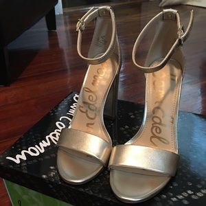 Sam Edelman Yaro Light Gold Leather Heel